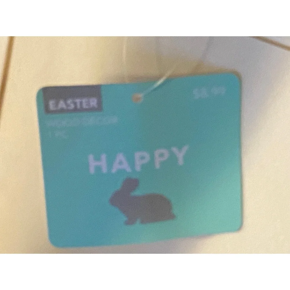 JAS Craft Easter Wood Wall Decor 3pc Set Bunny Duck Sign White Neutral Modern